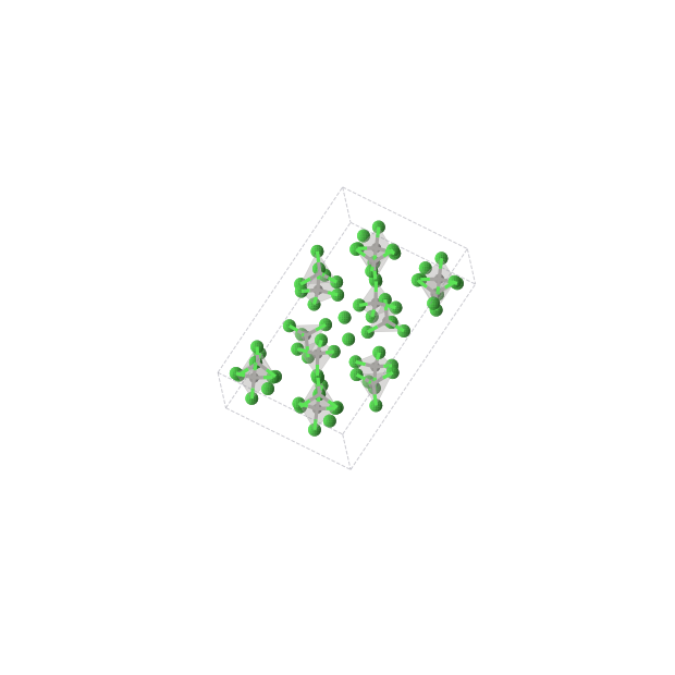 Crystal structure of CCl4 (monoclinic, C2/c (No. 15))