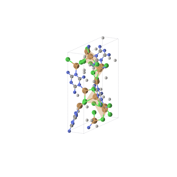 Crystal structure of C4Cl4Cu4H8N8 (orthorhombic, Pna21 (No. 33))
