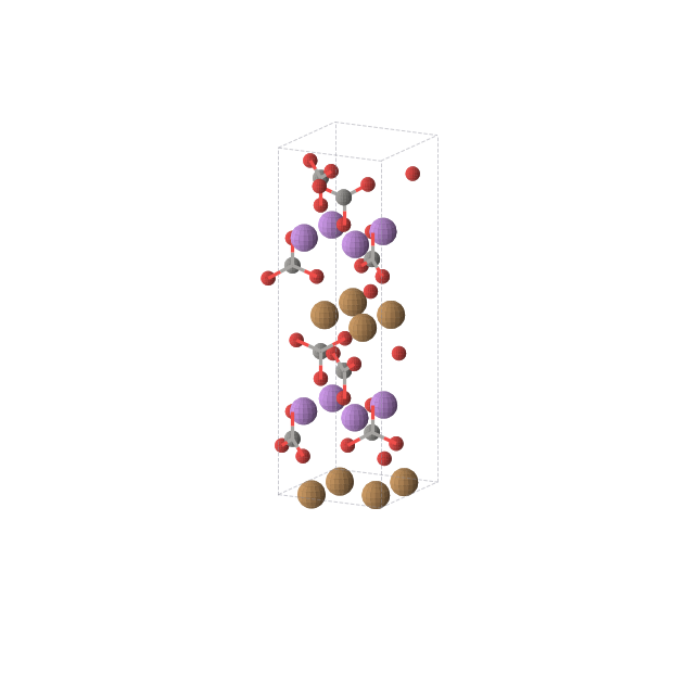 Crystal structure of LiCuCO3 (orthorhombic, Ibca (No. 73))