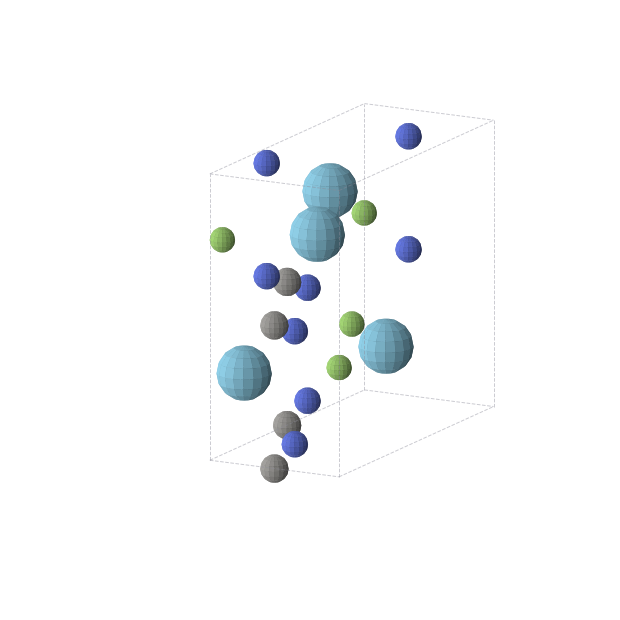 Crystal structure of C2F2La2N4 (orthorhombic, Cmcm (No. 63))