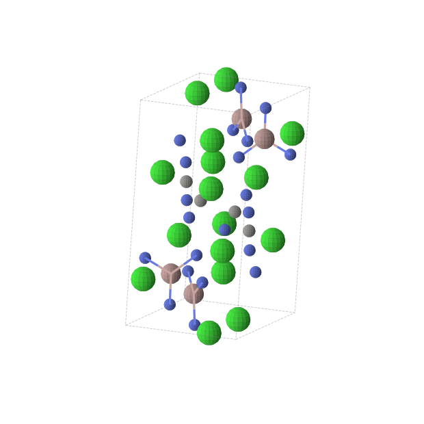 Crystal structure of C4Ga4N20Sr16 (monoclinic, P21/c (No. 14))