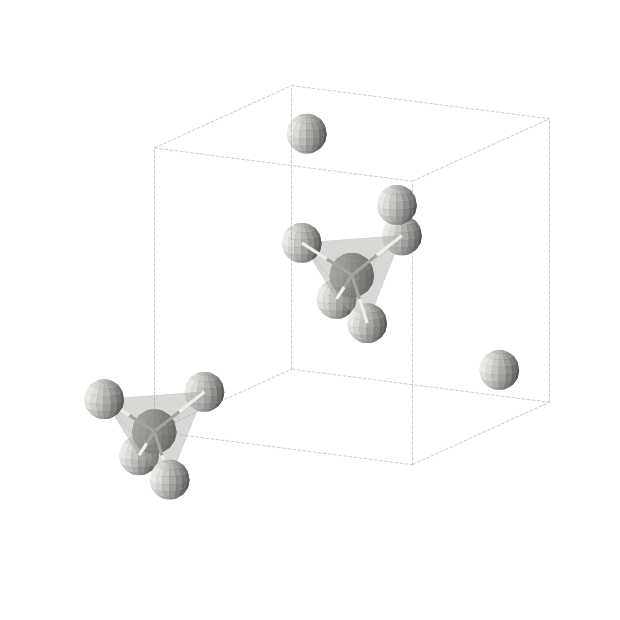 Crystal structure of H4C (cubic, I-43m (No. 217))
