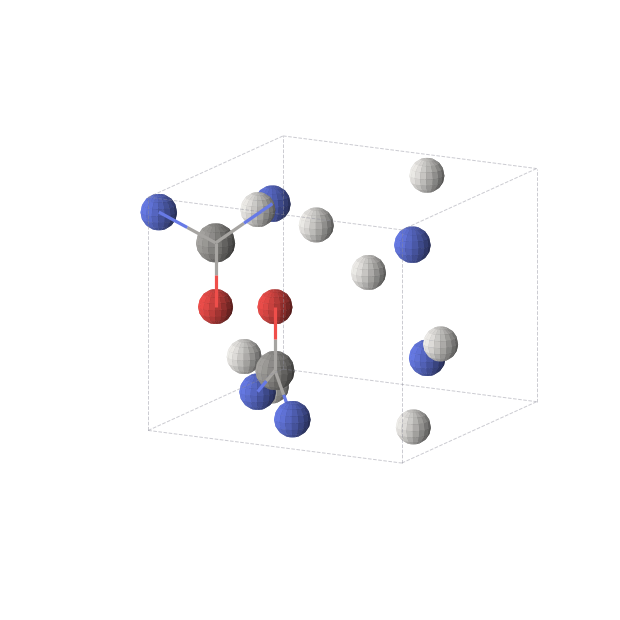 Crystal structure of C2H8N4O2 (tetragonal, P-421m (No. 113))