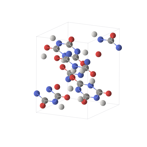 Crystal structure of HCNO (monoclinic, C2/c (No. 15))