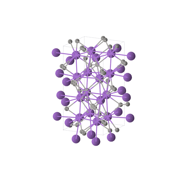 Crystal structure of KC (tetragonal, I41/acd (No. 142))