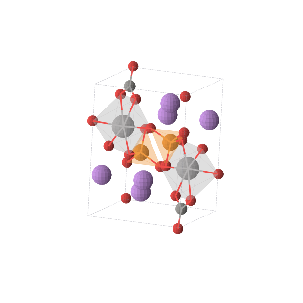 Crystal structure of Li3VPCO7 (monoclinic, P21/m (No. 11))