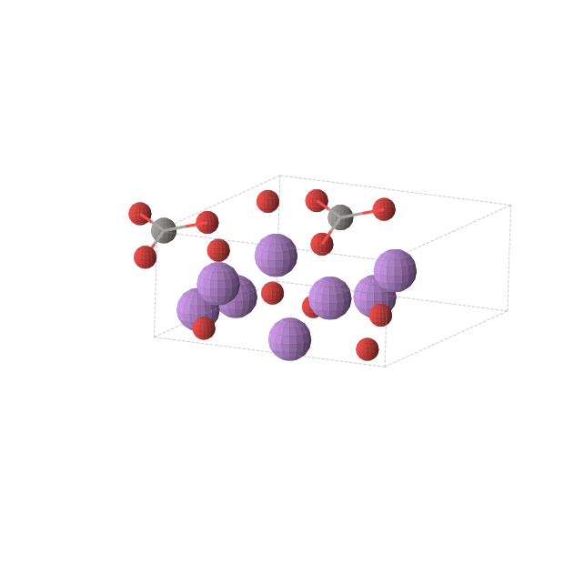 Crystal structure of Li4CO4 (monoclinic, Cm (No. 8))