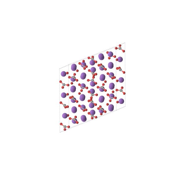 Crystal structure of Na2CO3 (monoclinic, P21/c (No. 14))