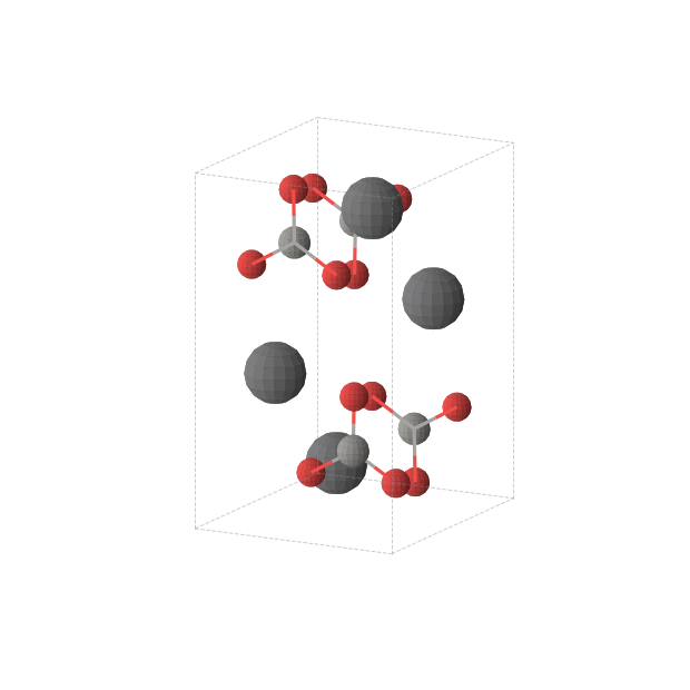 Crystal structure of PbCO3 (orthorhombic, Pnma (No. 62))