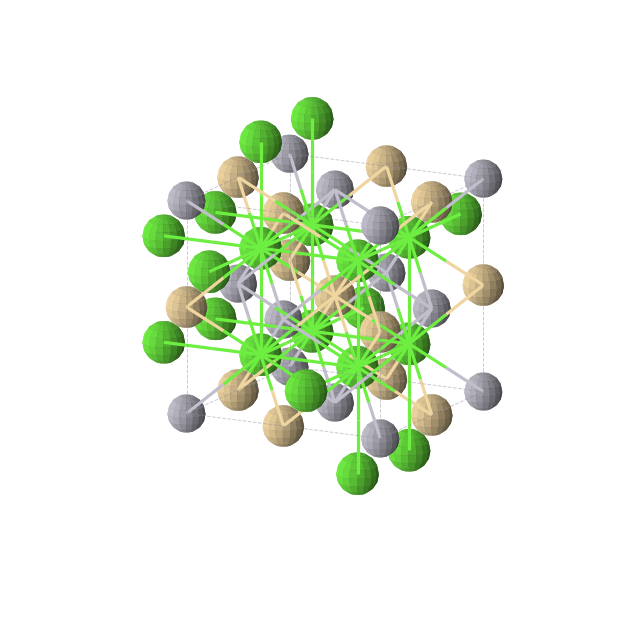 Crystal structure of Ca2Cd1Hg1 (cubic, Fm-3m (No. 225))