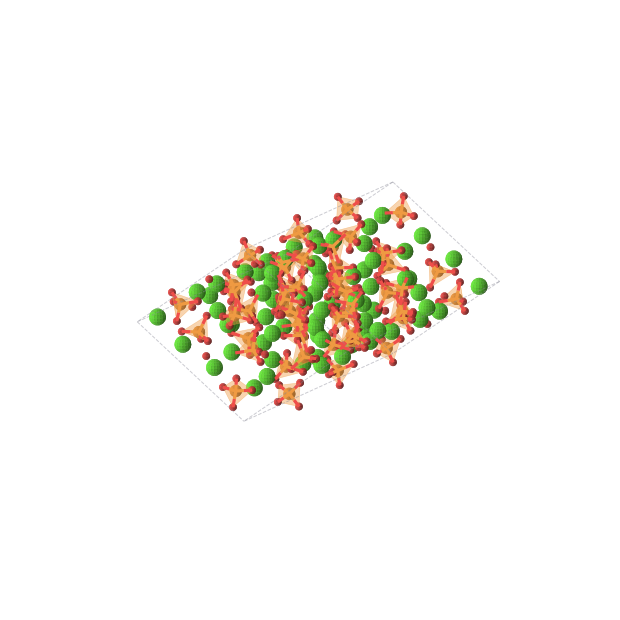 Crystal structure of Ca3(PO4)2 (Trigonal, R-3m (No. 166))