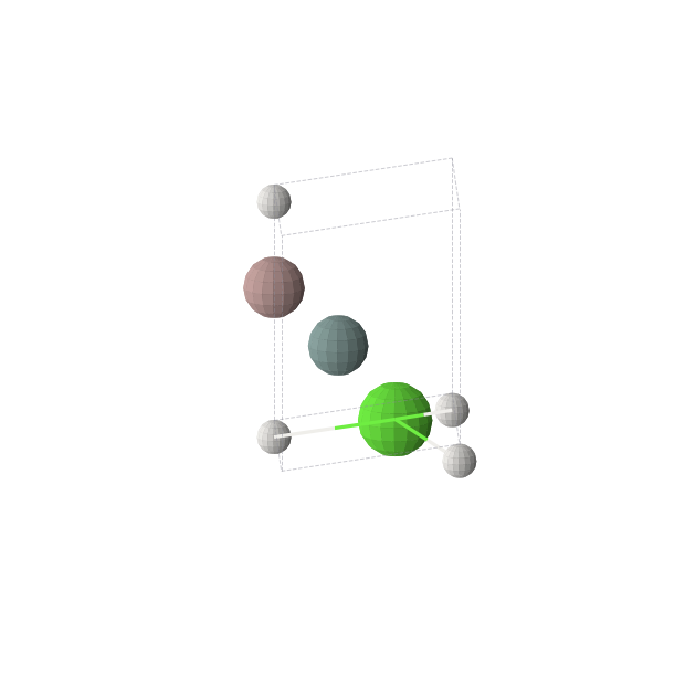 Crystal structure of CaGaGeH (trigonal, P3m1 (No. 156))