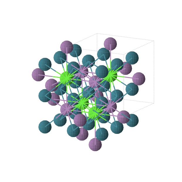 Crystal structure of Ca1Pd2Sb1 (cubic, Fm-3m (No. 225))