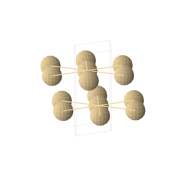 Crystal structure of Cd (hexagonal, P63/mmc (No. 194))