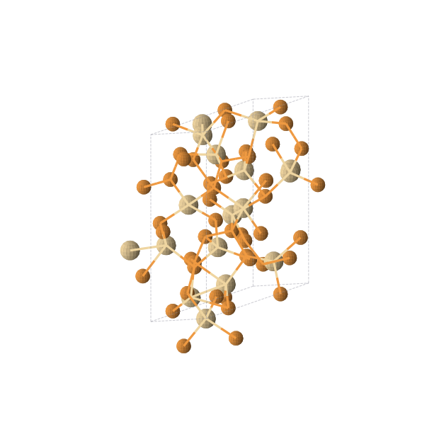 Crystal structure of Cd14P20 (orthorhombic, Fdd2 (No. 43))