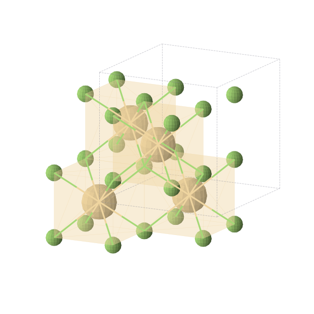 Crystal structure of CdF2 (cubic, Fm-3m (No. 225))