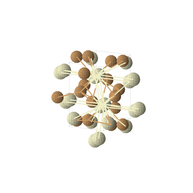Crystal structure of CeCu (orthorhombic, Pnma (No. 62))