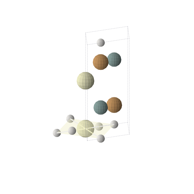 Crystal structure of CeCuGeH (trigonal, P-3m1 (No. 164))
