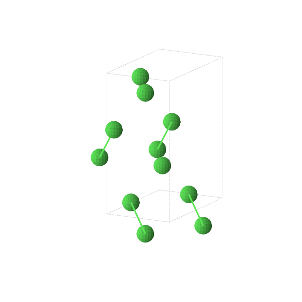 Crystal structure of Cl2 (orthorhombic, Cmce (No. 64))
