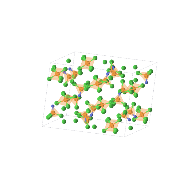 Crystal structure of Cl96N8P24 (monoclinic, P21/c (No. 14))