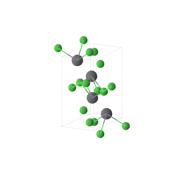 Crystal structure of PbCl2 (orthorhombic, Pnma (No. 62))