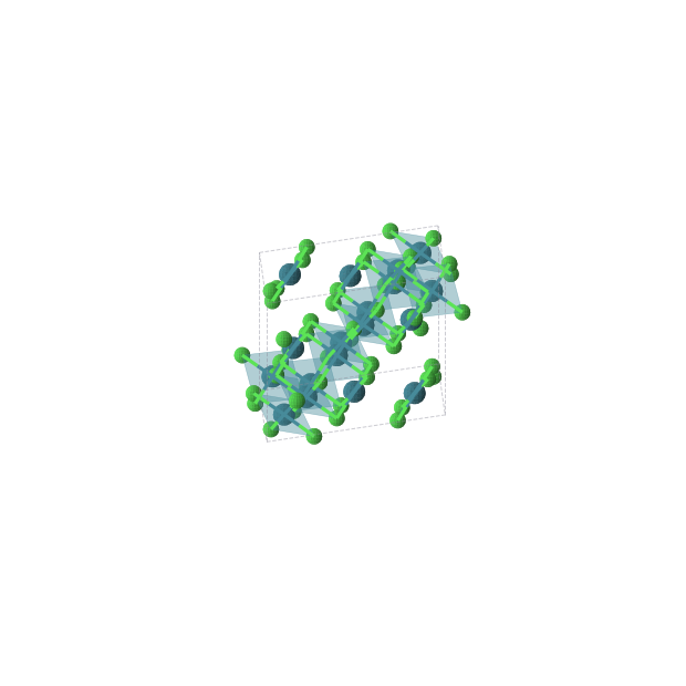 Crystal structure of PdCl2 (trigonal, R-3 (No. 148))