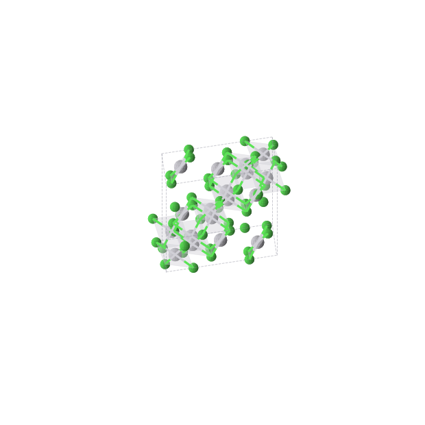 Crystal structure of PtCl2 (trigonal, R-3m (No. 166))