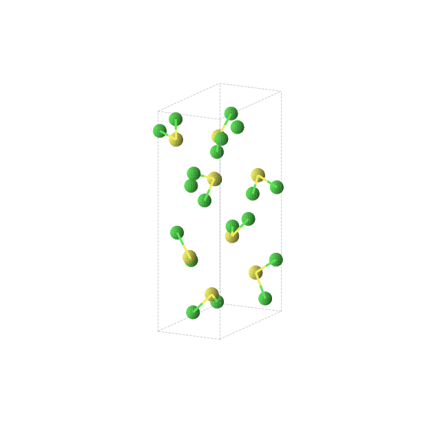 Crystal structure of SCl2 (orthorhombic, P212121 (No. 19))