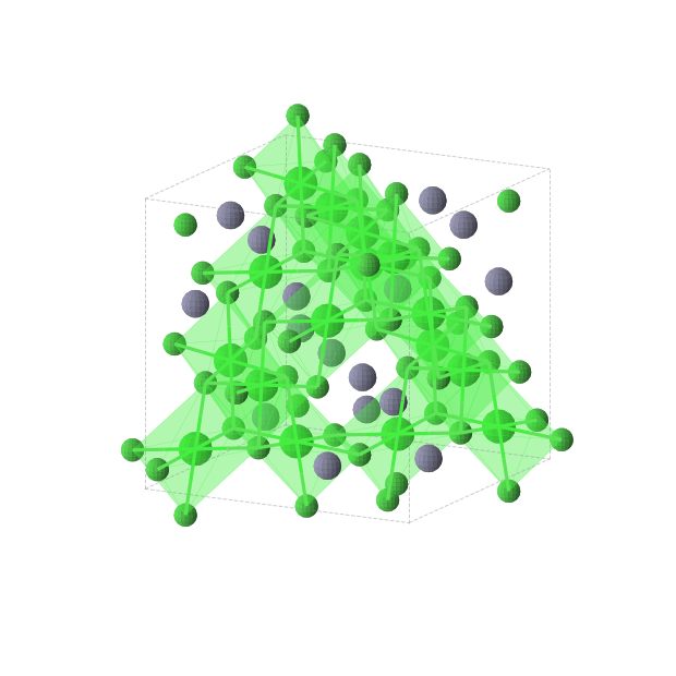 Crystal structure of Cl2Sr1Zn1 (cubic, Fd-3m (No. 227))