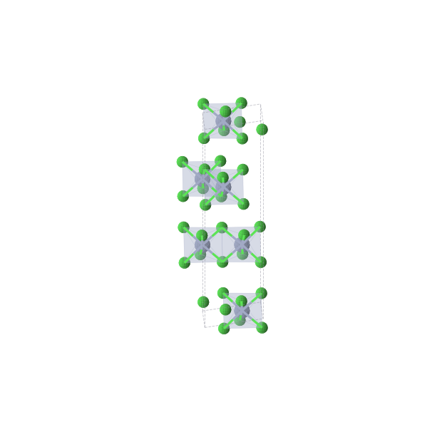 Crystal structure of CrCl3 (trigonal, R-3 (No. 148))