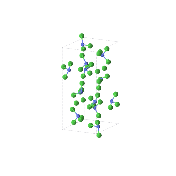 Crystal structure of NCl3 (orthorhombic, Pnma (No. 62))