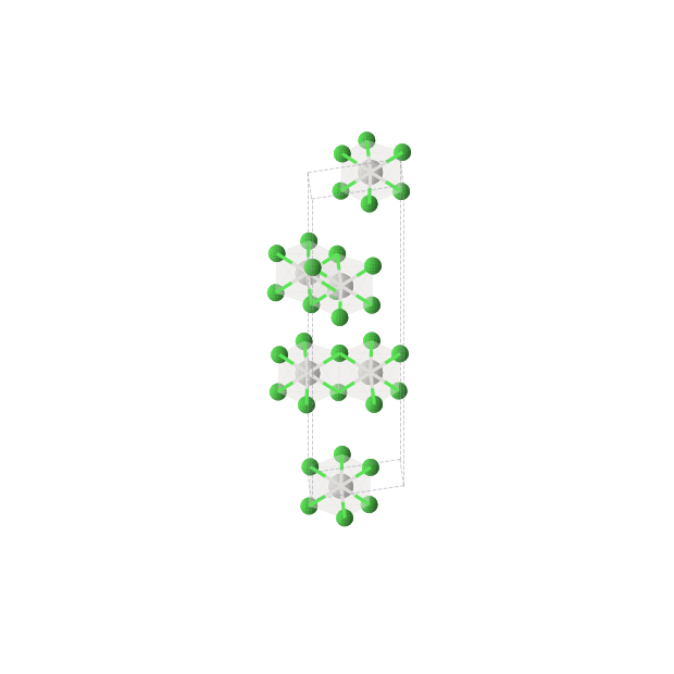 Crystal structure of ScCl3 (trigonal, R-3 (No. 148))