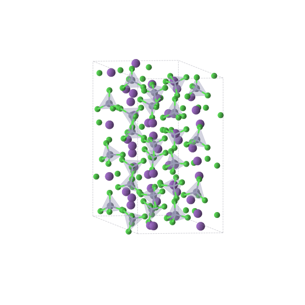 Crystal structure of Cl48K24Zn12 (monoclinic, Cc (No. 9))