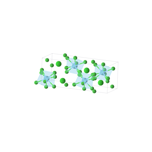 Crystal structure of SrLaCl5 (monoclinic, C2/c (No. 15))