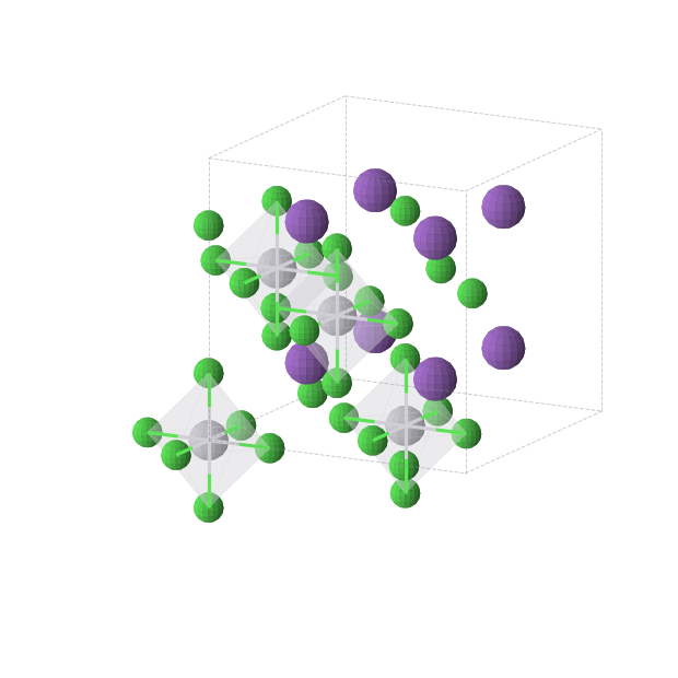 Crystal structure of Cl6K2Pt1 (cubic, Fm-3m (No. 225))