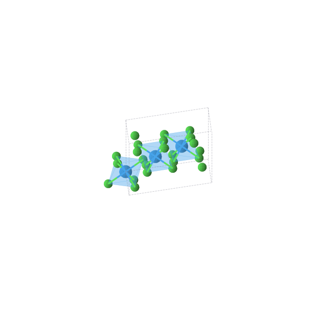 Crystal structure of UCl6 (trigonal, P-3m1 (No. 164))