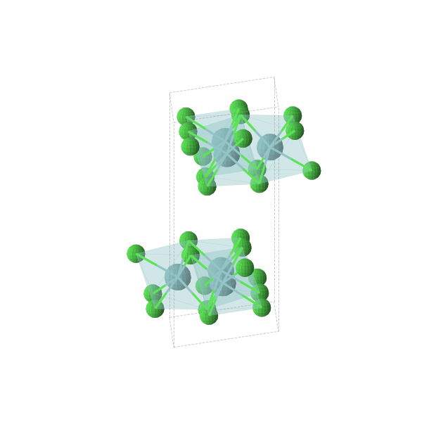Crystal structure of Nb3Cl8 (trigonal, P-3m1 (No. 164))