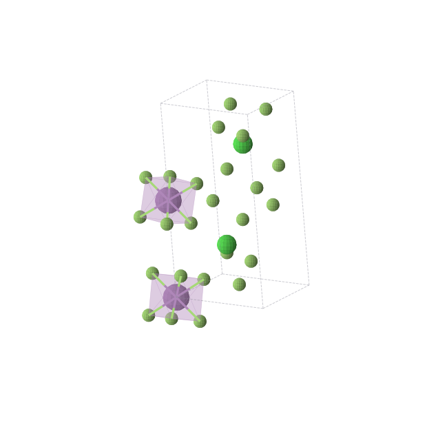 Crystal structure of SbClF8 (triclinic, P-1 (No. 2))