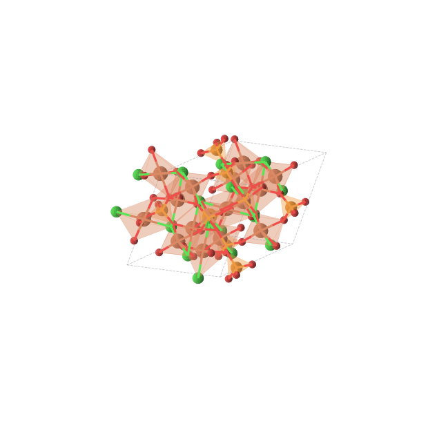 Crystal structure of Cl4Fe8O16P4 (monoclinic, C2/c (No. 15))