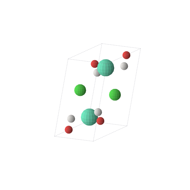 Crystal structure of Cl2Gd2H4O4 (monoclinic, P21/m (No. 11))