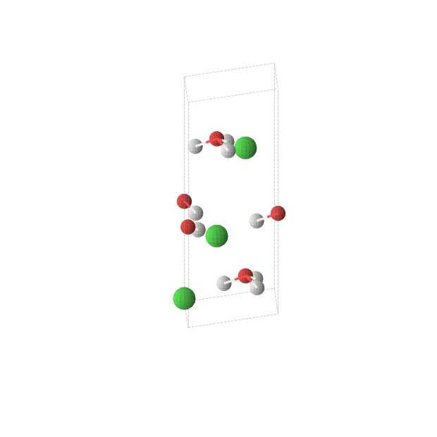 Crystal structure of H3ClO (trigonal, R3m (No. 160))