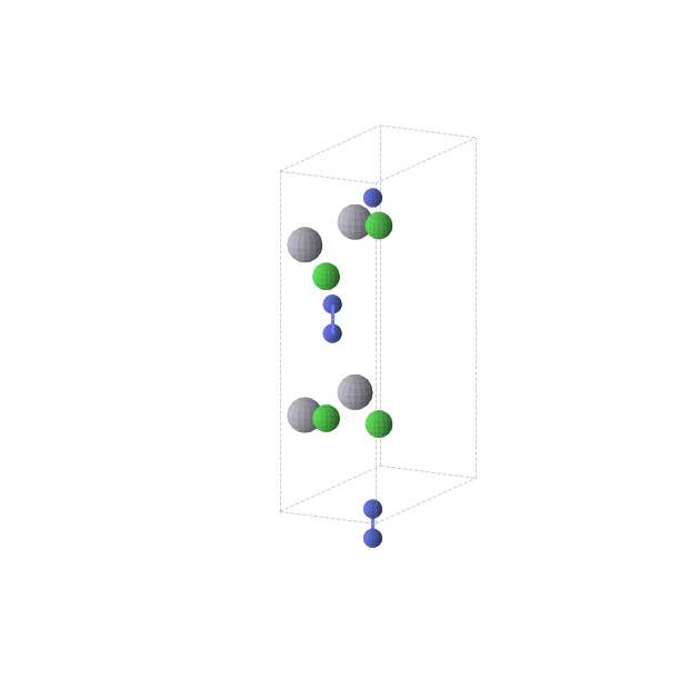 Crystal structure of HgNCl (orthorhombic, Pmmn (No. 59))
