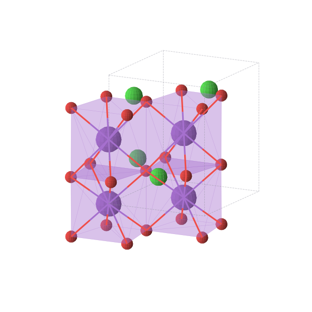 Crystal structure of KClO2 (orthorhombic, Cmcm (No. 63))