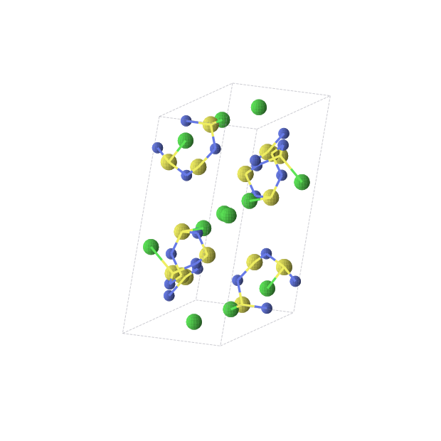 Crystal structure of ClN2S2 (monoclinic, P21/c (No. 14))