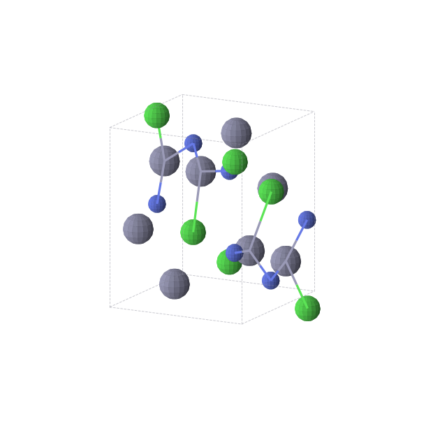 Crystal structure of Cl4N4Zn8 (orthorhombic, Pna21 (No. 33))