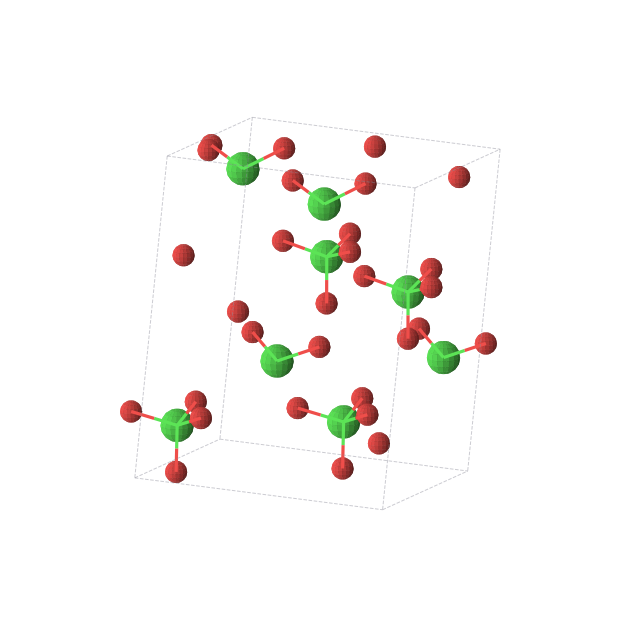 Crystal structure of ClO3 (monoclinic, Cc (No. 9))