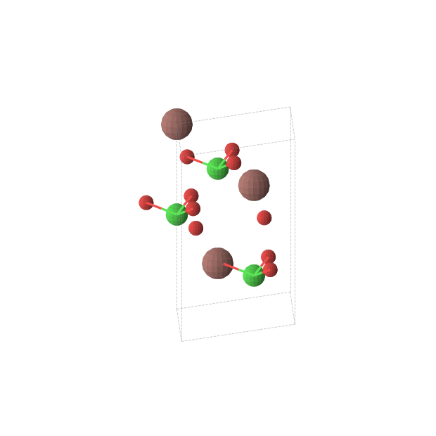 Crystal structure of ClO3Tl (trigonal, R3m (No. 160))
