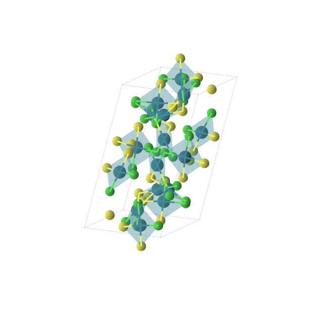 Crystal structure of PdSCl (monoclinic, P21/c (No. 14))