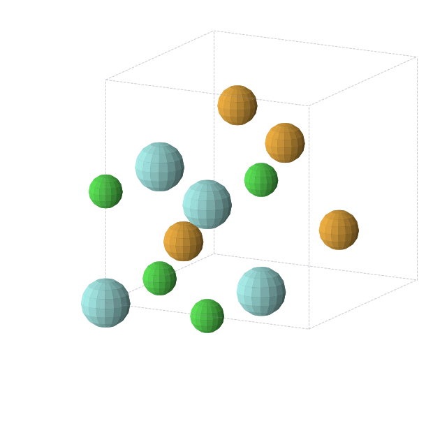 Crystal structure of YSeCl (cubic, F-43m (No. 216))