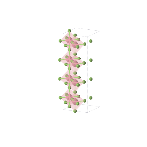 Crystal structure of CoF3 (tetragonal, I4/mcm (No. 140))